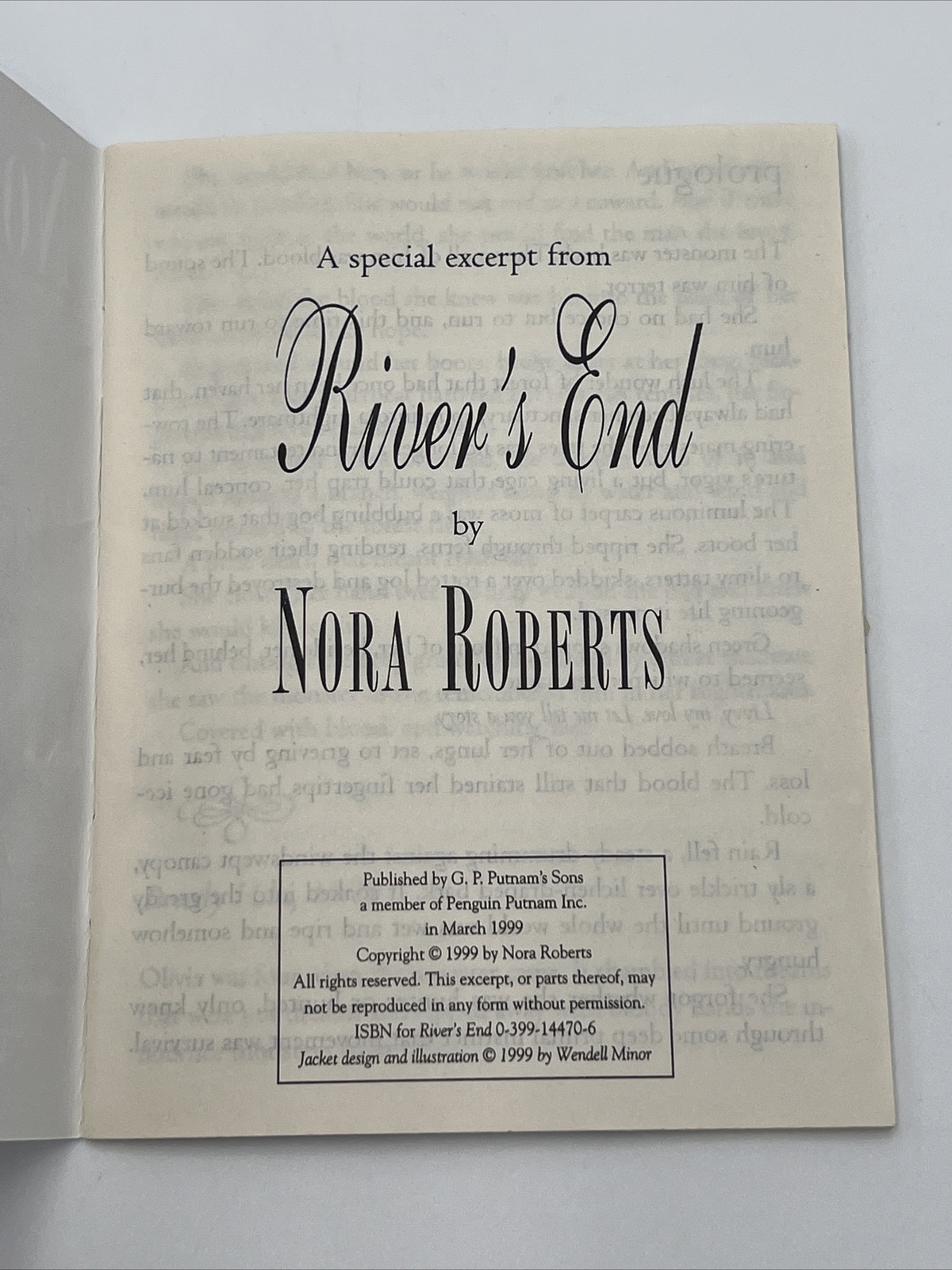 Vintage, Diet Coke Promo Nora Roberts River's End Excerpt, 1999 eBay