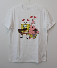 Old Navy Mens Spongebob  Patrick Graphic T-shirt White Multi-Size NWT