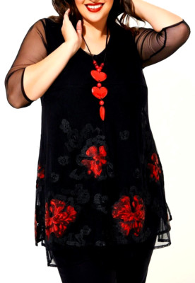 TS TAKING SHAPE plus size XL / 24 Blaze Embroidered Tunic sexy chic NWT rrp$170!