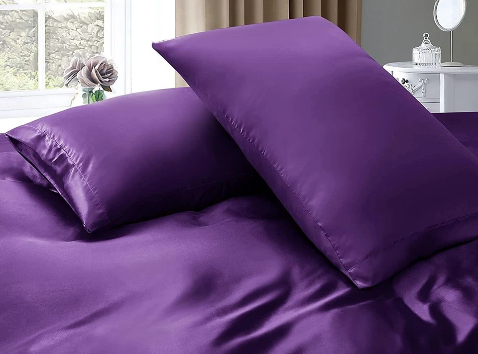 See All Pictures- 10-Pcs. Satin King/Queen Comforter Cover Set – Purple & Gold - Image 4 of 4