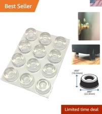 12-Pack Clear Door Bumpers - Wall Protectors to Silence Slamming Doors
