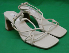 M&S Marks & Spencer Strappy Sandals Shoes Heels in Light Grey UK Size 4.5 NEW