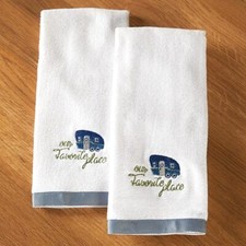 Our Favorite Place is Together Bathroom Hand Towels - Set of 2 15" x 25"