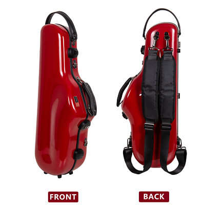 Crossrock Fiberglass Alto Saxophone Case | Reinforced Shell, TSA Lock