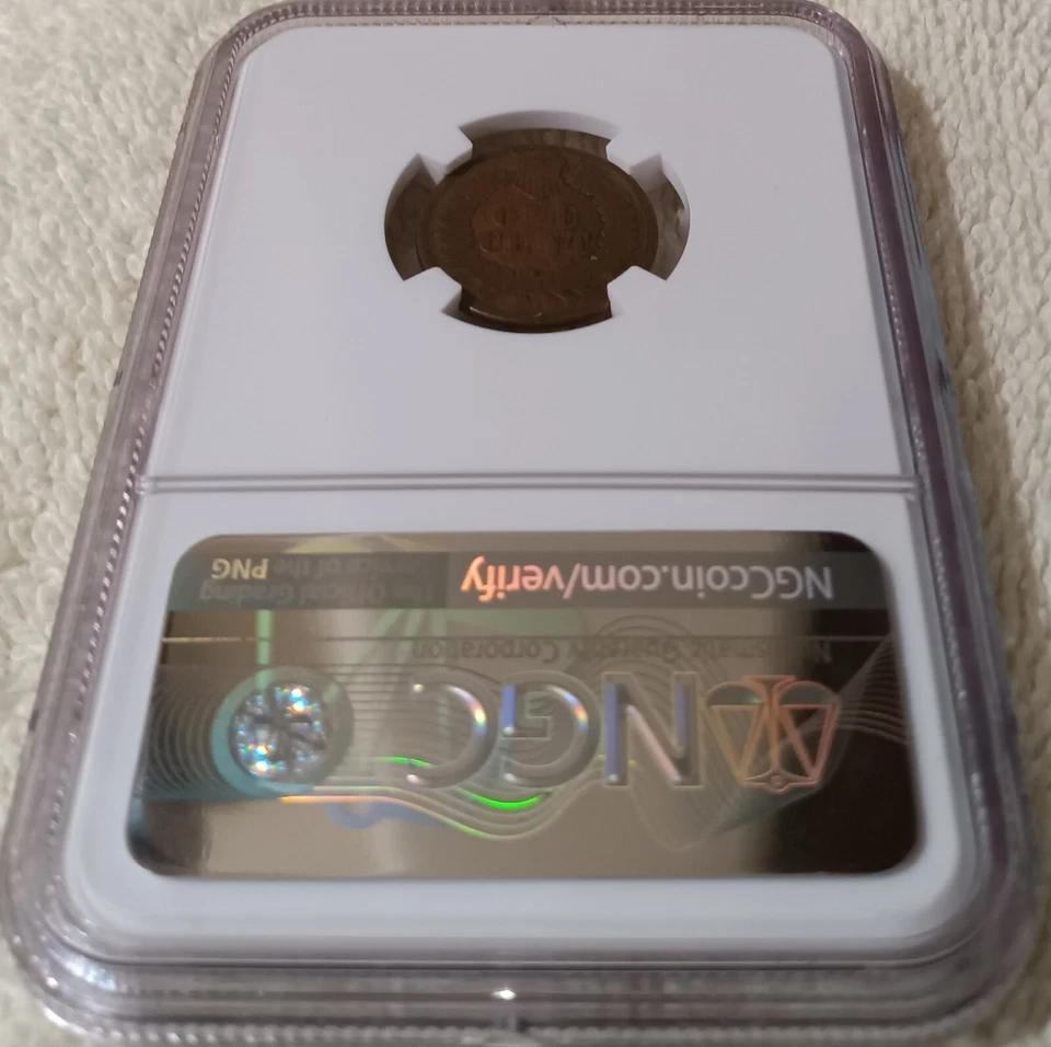 1877 Indian Head cent, NGC About Good, AG3 - strong reverse, brown w/ toning - Image 4 of 4