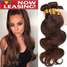 Blonde/Brown Hair Extensions Sew in Weft Brazilian Virgin Human Hair 1-4 Bundles