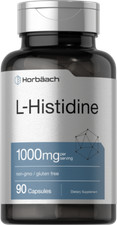 L-Histidine 1000mg  90 Capsules  Non-GMO  Free Form  by Horbaach
