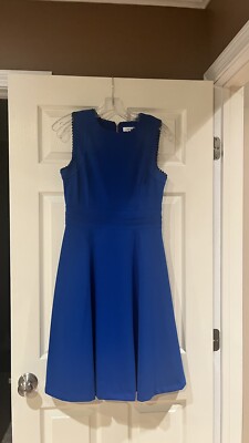 royal blue calvin klein dress Carmen Marc Valvo