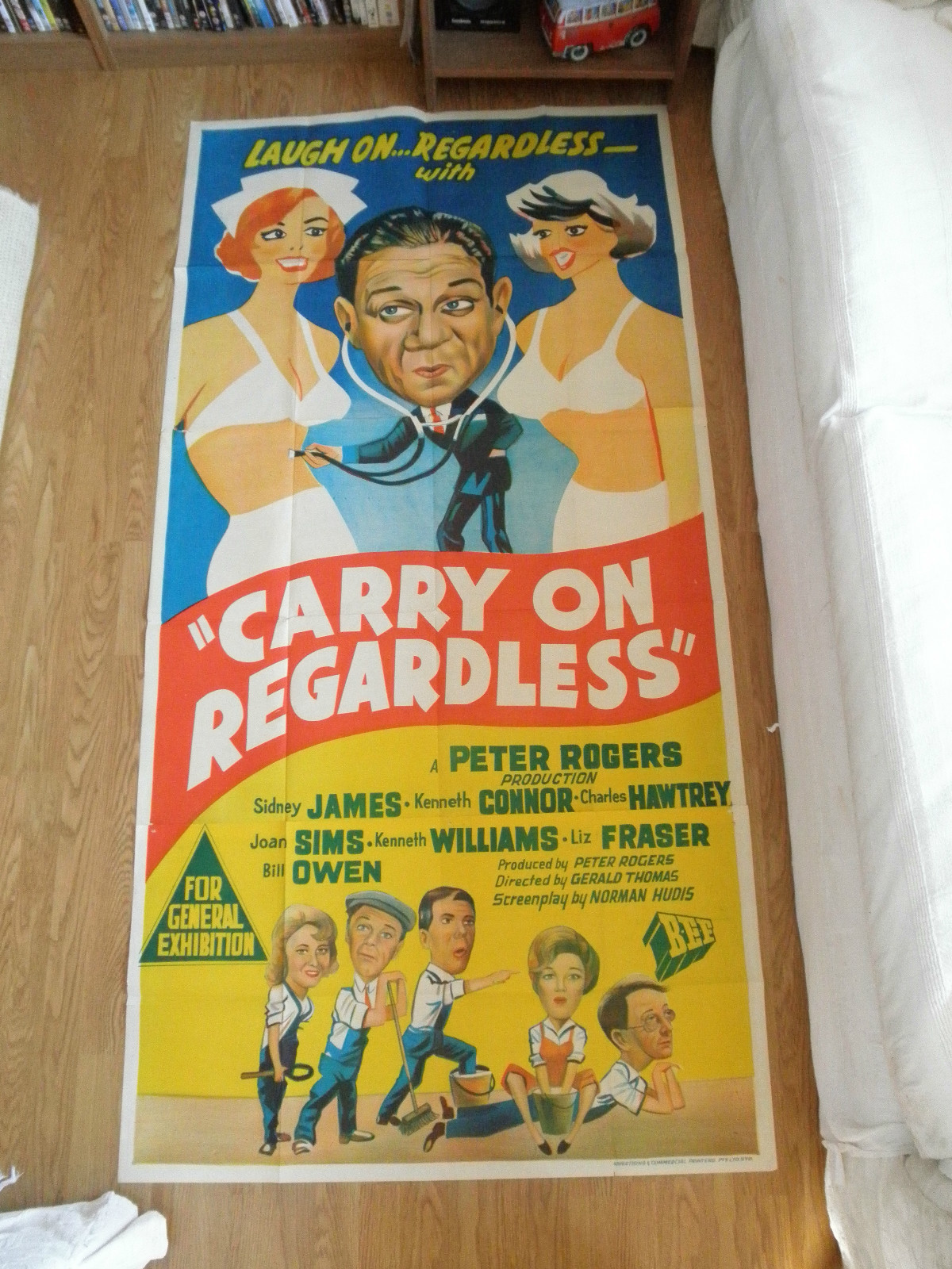 CARRY ON REGARDLESS ORIGINAL 1961 CINEMA 3 SHEET LITHO POSTER 40 X 79 ...