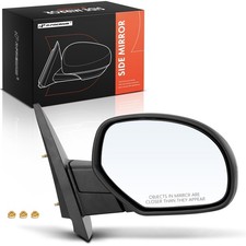 Passenger Door Mirror Chevy Silverado GMC Sierra 1500 2500 3500 07-13 Black Manu