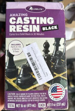 Alumilite Amazing Casting Resin Black Fast Cure 30 Min, 16 oz Kit
