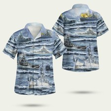 The Naval Battleships Of World War II US Navy Hawaiian Shirt