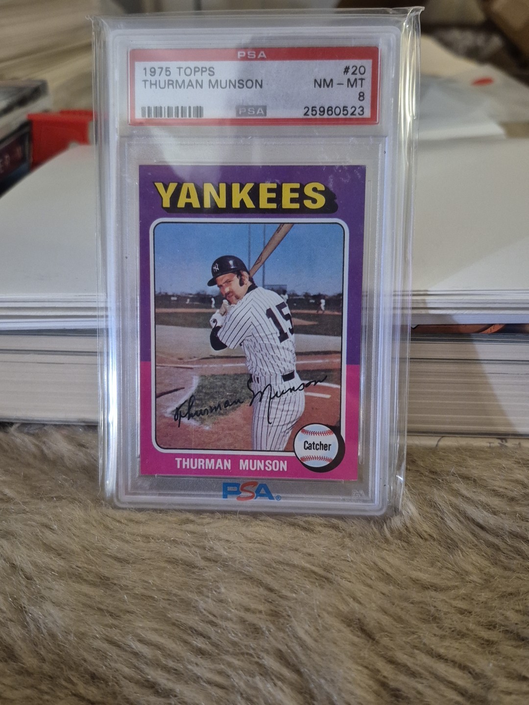 1975 Topps - Thurman Munson #20 PSA NM-MT 8 💥💥💥