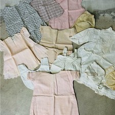 Vintage Baby Clothing Lot 12 Pieces Dresses Rompers Bonnets Pink Blue Patels