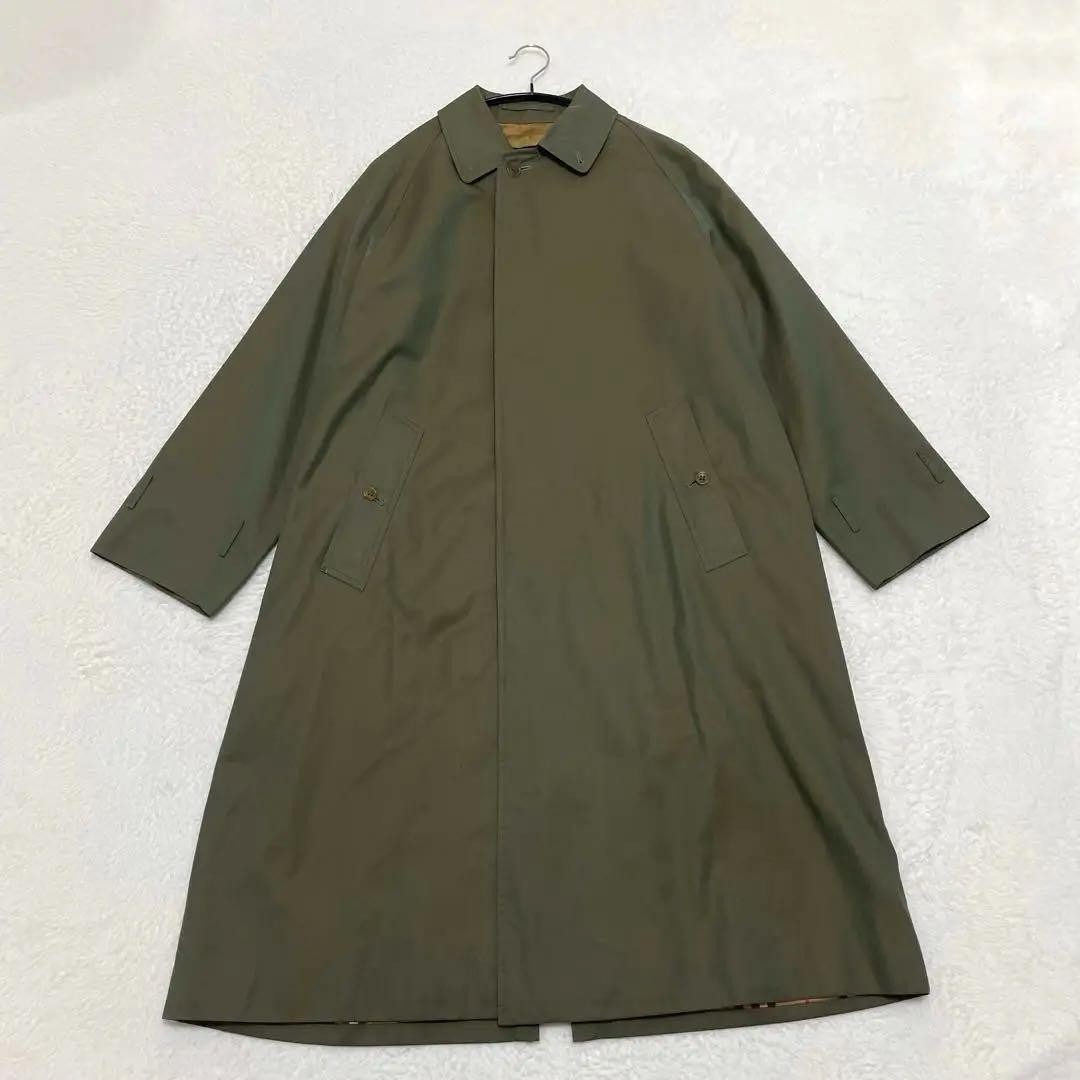 Burberry Single Sleeve Balmacaan Coat Nova Check Iridescent Size 170 For Men thumbnail 4