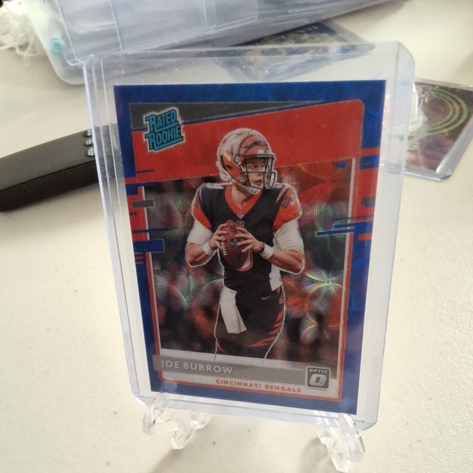 2020 Panini Donruss Optic - Rated Rookies Joe Burrow #151 Blue Scope Prizm (RC)