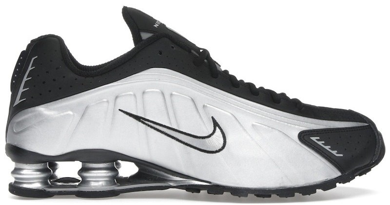 Size 13 - Nike Shox R4 Metallic Silver Black for sale online | eBay