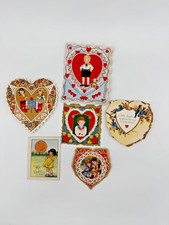Vintage Valentine Cards Lot Whitney & Carrington Die Cut Hearts