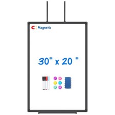 Magnetic Dry Erase Board for Doors, 30x20 Inch Whiteboard with Adjustable Lon...
