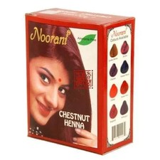 NOORANI Henna 6 pouches x 10g CHESTNUT Henna Hair Color Ammonia Free           