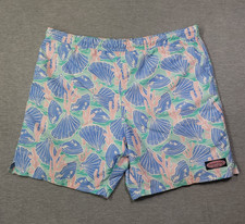 Vineyard Vines Swim Trunks Mens Medium Fit 38 Shells Coral Lined Drawstring