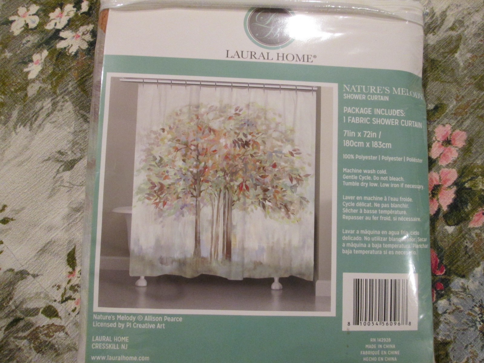 Laural Home Natures Melody fabric Shower Curtain  Autumn Fall Leaves Trees