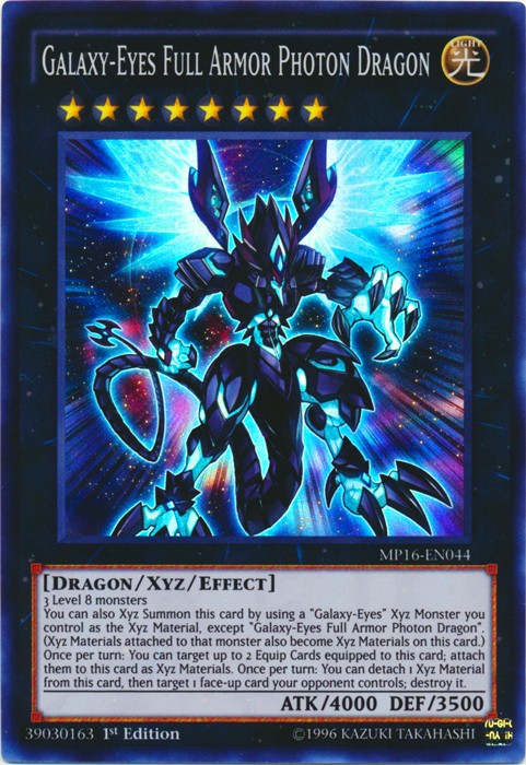 Galaxy-Eyes Full Armor Photon Dragon Super Rare 1st Edition MP16-EN044 M