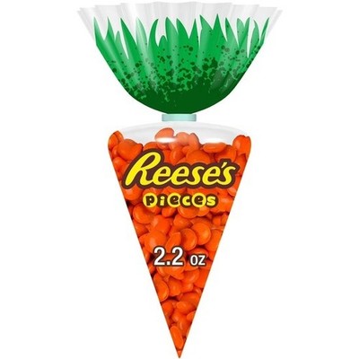 Reese's Pieces Peanut Butter Candy Carrot Gift Bag Easter Basket Treat 2.2oz