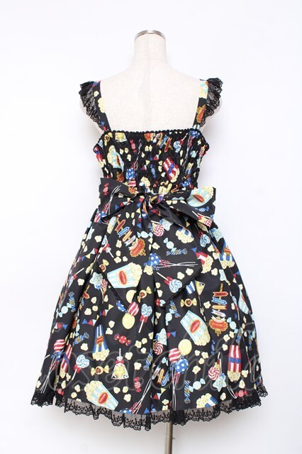 Angelic Pretty Happy Park Carnival JSK Set Black with Barrette AP