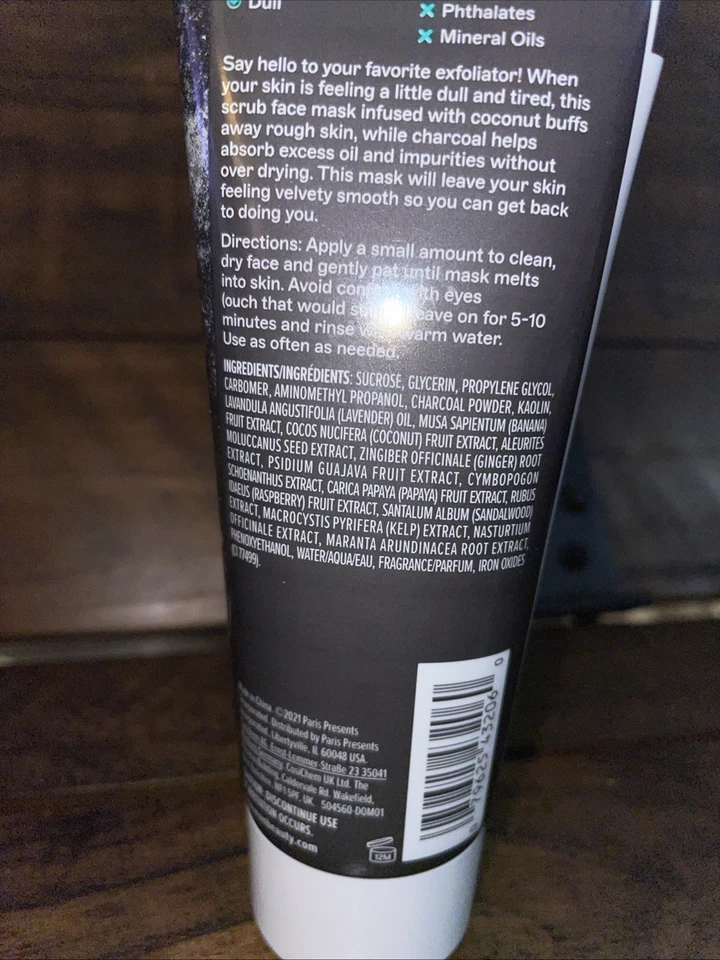 Freeman Exfoliating Scrub Mask for Uneven Texture Charcoal Coconut, 3 oz - Image 2 of 2