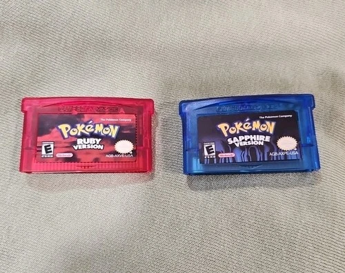 Pokemon Ruby + Sapphire Duo GBA Gameboy Advance - Free Shipping