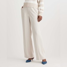 Quince Stretch Crepe Classic Trouser Pants Sand 12 Career Office Spring Business