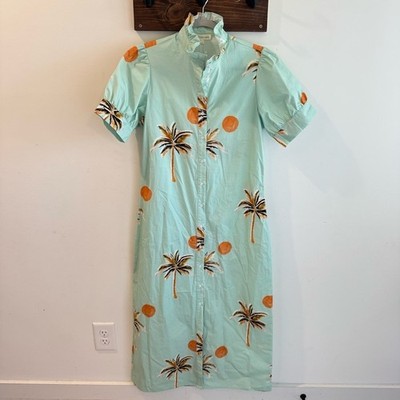 NWT Kathleen Maeve Palma Dress in Sun Coco Blue Medium