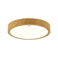 Led Deckenlampe Deckenleuchte Ø 38 Cm Rund IP44 In Holz-Optik 4100 K Neutralweiß