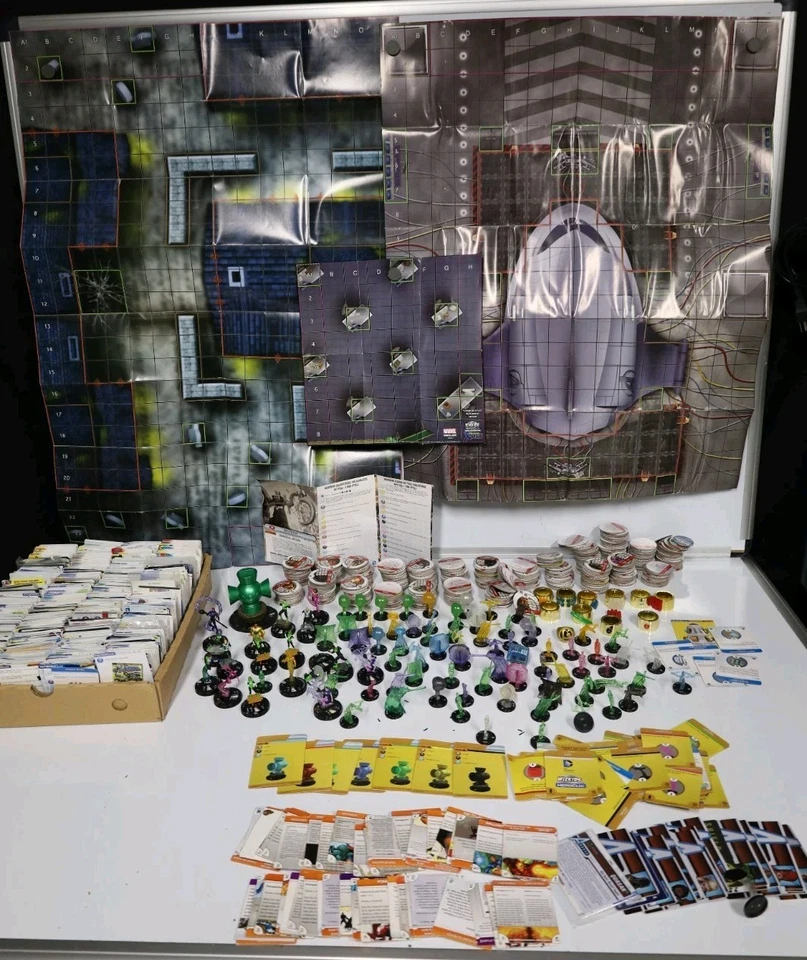 Lote Colección Heroclix Marvel DC Linterna Verde LOTR TMNT Tarjetas Batman y 65 Lbs Foto 2 de 4