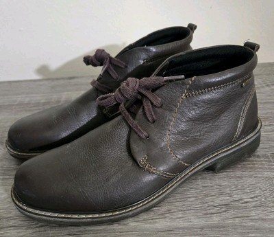 ECCO Turn Goretex Chukka Boots Mens Sz 9-9.5 US 42 EU Leather Brown Waterproof.