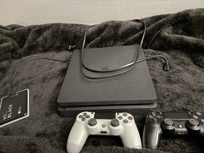 Sony PlayStation 4 Slim 1TB Black Console w/ 2 DualShock 4, Wi Fi, 1080p