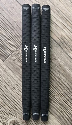 Karma Velour Black Paddle Putter Grips Lot Of 3