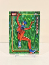 2026 Topps Chrome Marvel Spider-Boy #160 Green Raywave Refractor /99