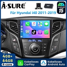 DAB+ KAM Apple Carplay 4+64GB Android 15 Autoradio Für Hyundai i40 2011-2019 GPS