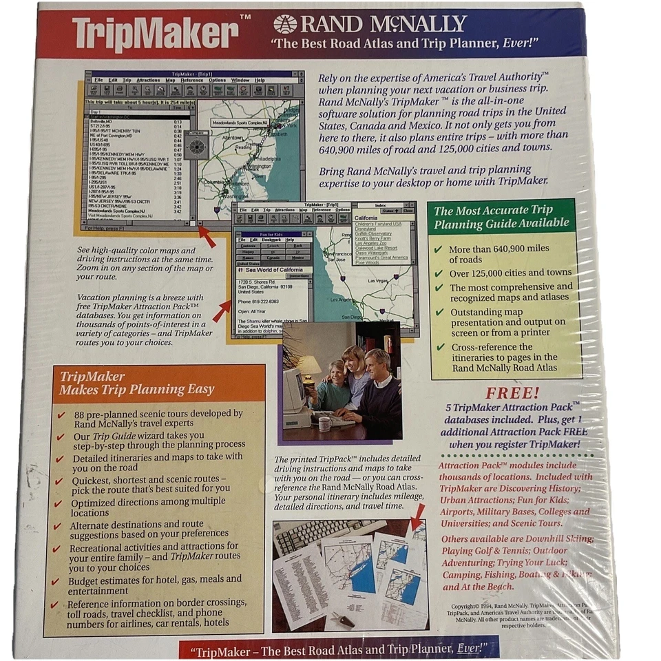 Rand McNally TripMaker 1994 Sealed New - Image 2 of 4