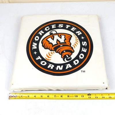Vintage Worcester Tornadoes Seat Cushion Minor League Baseball Defunct Can Am