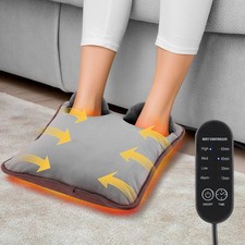 4 Temperature Setting Adjustable Electric Foot Warmer Heating Pad Washable US