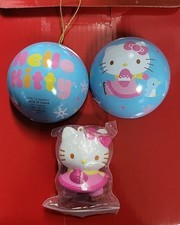 X2 Adorable Tin Hello Kitty Christmas Ornament