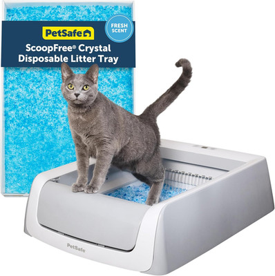 Scoopfree Crystal Pro Legacy Self-Cleaning Automatic Litter Box - Uncovered Moti