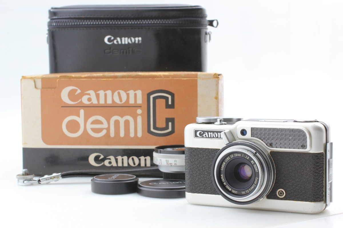 Canon Demi C カメラ Canon Demi C 35mm Film Camera + 50 & 28mm Lens Set Free Ship
