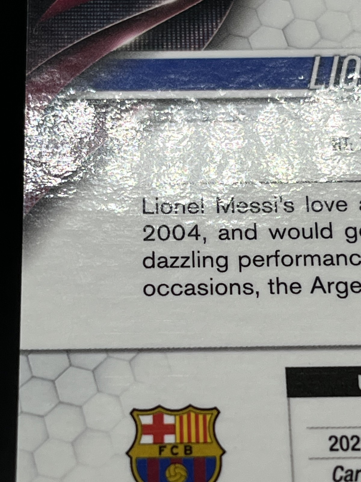 2023-24 Topps Chrome Sapphire UEFA Lionel Messi Image Variation SP #CVS-3 (A) view 5