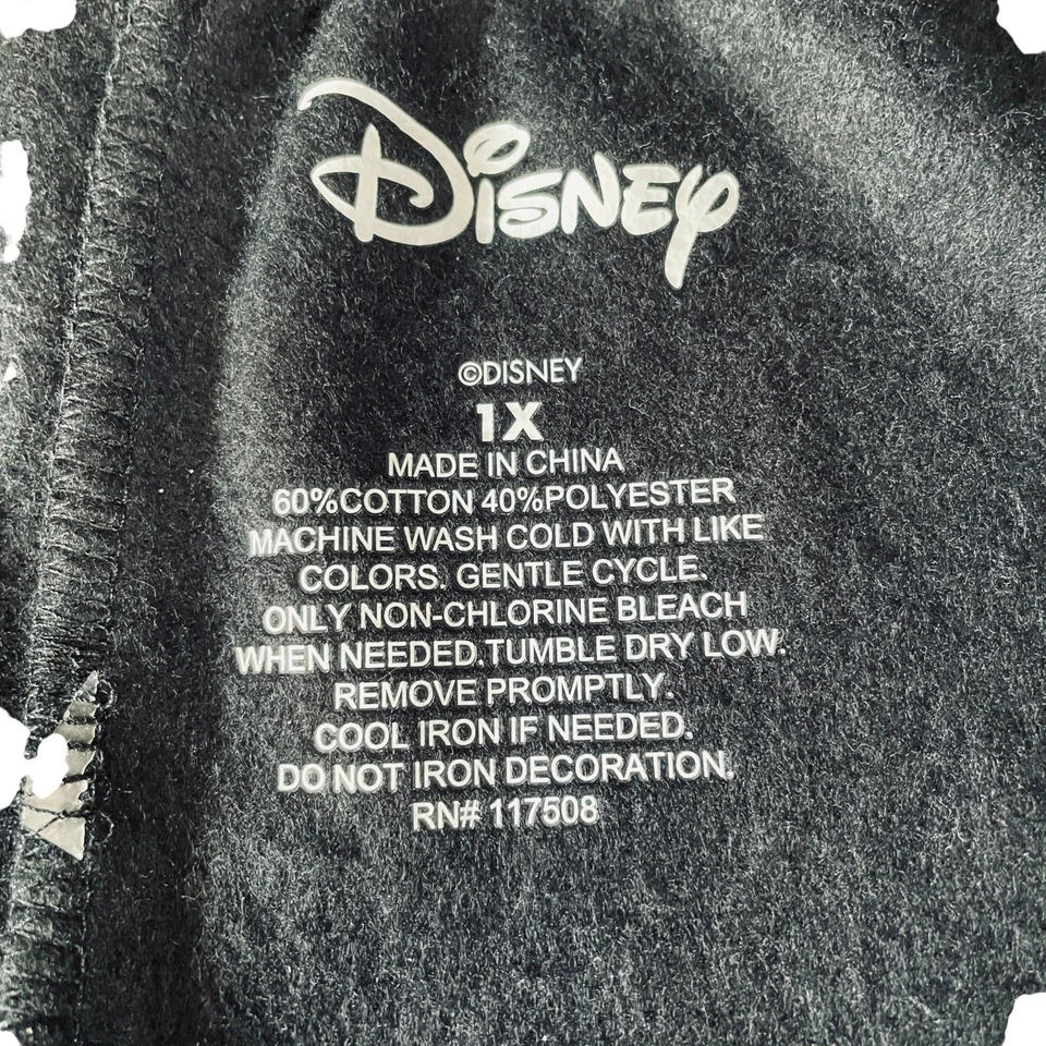 Брюки для бега женские Disney Mickey Mouse черные красно-белые в полоску плюс 1X Lounge - Изображение 3 из 4