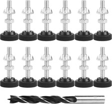12 Stück Verstellbare Möbelfüße Mit Metallbohrer, M8 X 50Mm Schraube Nivellierun