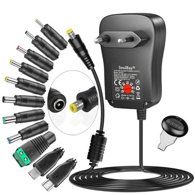 SoulBay 41W 6V 9V 12V 15V 18V 20V 24V Universal AC/DC Adapter Schaltnetzteil